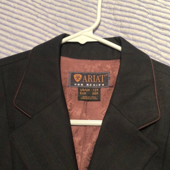 Veste Blazer Noir Ariat Pro Series Show - Taille US 36 - Occasion Avec Chemise